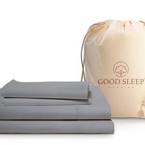 Good Sleep Bedding 4 Piece Light Gray Queen Sheets Set NWT